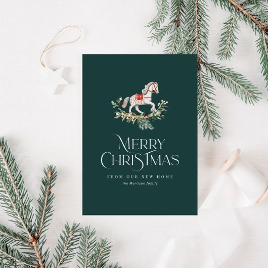 モダンクリスマス台本の引越し案内カード シーズンカード