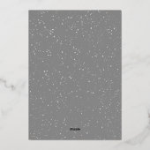 モダンクリスマス地図のイラストレーション 箔シーズンカード (裏面)