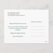 モダンクリスマス家族5写真コラージュ挨拶 シーズンポストカード (裏面)