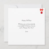 モダンクリスマス小妖精や小人とカスタム写真 (裏面)