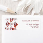 モダンクリスマス差出人住所 ラベル (インサイチュ)