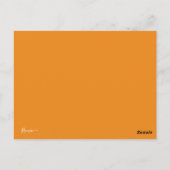 モダンクリスマス平和の写真（オレンジ色の背中） ポストカード (裏面)