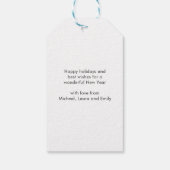 モダンクリスマス幾何学模様の休日 ギフトタグ (裏面)