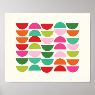 モダンクリスマス幾何学模様ウォールアートポスター ポスター