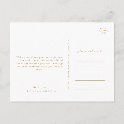 モダンクリスマス感謝していの緑結婚の海の君 ポストカード (裏面)