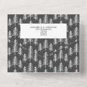 モダンクリスマス数々のの素朴な写真は日付を保存 オールインワン招待状 (裏面)