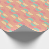 モダンクリスマス明るいカラフルレトロ幾何学的 ラッピングペーパー (角)