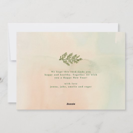 モダンクリスマス植物写真 シーズンカード (裏面)