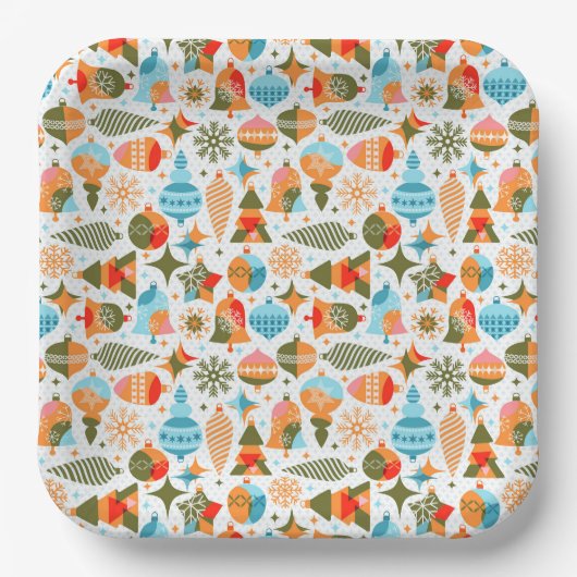 モダンクリスマス紙プレート ペーパープレート (正面)