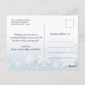 モダンクリスマス素朴3 PHOTOグリーティングホリデー ポストカード (裏面)