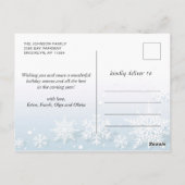 モダンクリスマス素朴3 PHOTOグリーティングホリデー ポストカード (裏面)