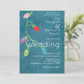 モダンクリスマス結婚の祭日の明かり 案内状 (スタンド正面)