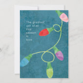 モダンクリスマス結婚の祭日の明かり 案内状 (裏面)