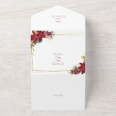 モダンクリスマス結婚の オールインワン招待状 (外側)