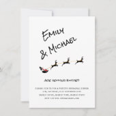 モダンクリスマス結婚/ディナー/婚約PHOTO 招待状 (正面)