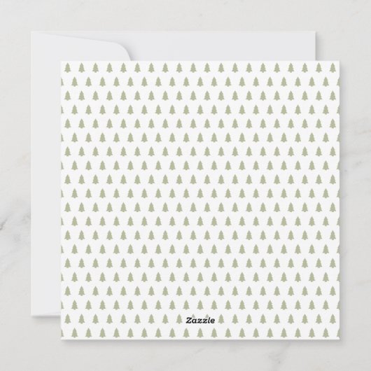 モダンクリスマス緑のリースの果実の写真 シーズンカード (裏面)