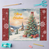 モダンクリスマス美しいフェスティバルコレクション 薄葉紙 (クラフト)