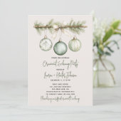 モダンクリスマス装飾交換パーティー 招待状 (スタンド正面)