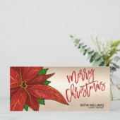 モダンクリスマス証明書ギフトカードポインセチア (スタンド正面)