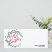 モダンクリスマス証明書ギフトカード追加ロゴ (スタンド正面)