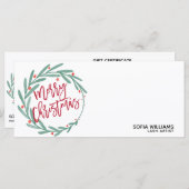 モダンクリスマス証明書ギフトカード追加ロゴ (正面/裏面)