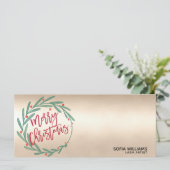 モダンクリスマス証明書ギフトカード追加ロゴ (スタンド正面)