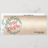 モダンクリスマス証明書ギフトカード追加ロゴ (正面/裏面)