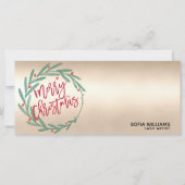 モダンクリスマス証明書ギフトカード追加ロゴ (正面)