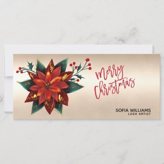 モダンクリスマス証明書ギフトカード追加ロゴ (正面)