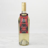 モダンクリスマス赤バッファロー ボトルネックタグ (ボトル)