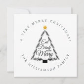 モダンクリスマス食べのドリンクメリービー シーズンカード (正面)