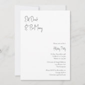 モダンクリスマス食べの台本を飲んでメリーいる 招待状 (正面)