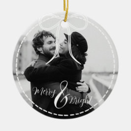 モダンクリスマス飾りカスタム1枚 セラミックオーナメント