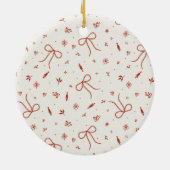 モダンクリスマス飾りカスタム1枚 セラミックオーナメント (裏面)