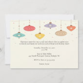 モダンクリスマス飾りデザインパーティー 招待状 (正面)