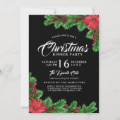 モダンクリスマス飾りパーティの招待状 招待状 (正面)