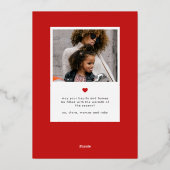 モダンクリスマス飾り4フォトコラージュ 箔シーズンカード (裏面)