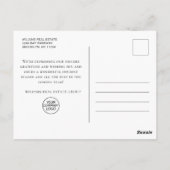 モダンクリスマス鹿紙カットあいさつ企業のつ ポストカード (裏面)