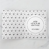 モダンクリスマス黒白パーソナライズされた カード (内部)