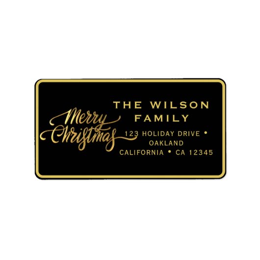 モダンクリスマス黒 ラベル (正面)