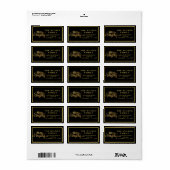 モダンクリスマス黒 ラベル (フルシート)