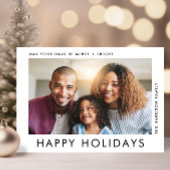 モダンクリスマス3枚の写真ハッピーホリデー カード
