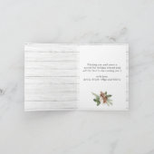 モダンクリスマス4 PHOTO 素朴 Wood Greeting シーズンカード (内部)