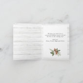 モダンクリスマス4 PHOTO 素朴 Wood Greeting シーズンカード (内部)