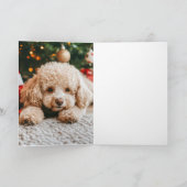 モダンクリスマス5フォトコラージュ赤い緑の折り畳み シーズンカード (内部)