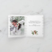 モダンクリスマス5 PHOTO 素朴 Wood Greeting シーズンカード (内部)