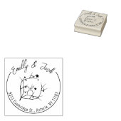 モダンクリスマス・カップル名差出人住所 ラバースタンプ (押印)