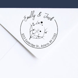 モダンクリスマス・カップル名差出人住所 ラバースタンプ