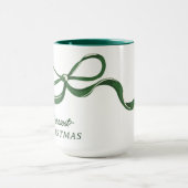 モダンクリスマス | クラシックホリデイグリーン マグカップ (中央)