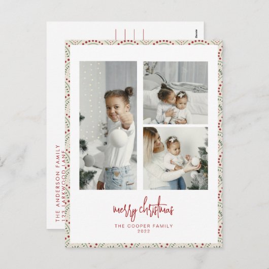 モダンクリスマス シーズンポストカード (正面/裏面)